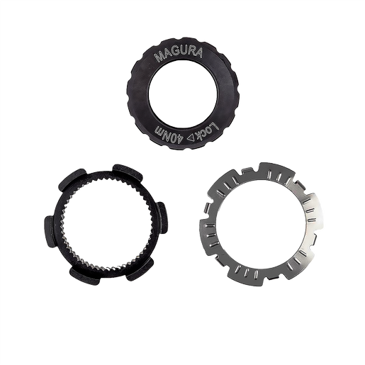 Adaptateur Center Lock pour disque + lockring, axes traversants (cannelures externes)