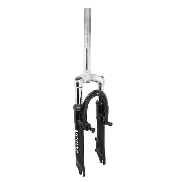 Fourche VTT 20 " M-W A Suspension Disque + V-Brake Acier Ressort-Elastomere Noir Deb. 50 mm Pivot (220-130 mm) Filete 1"