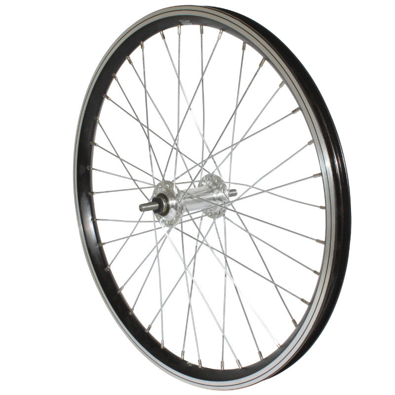 Roue Remorque Vélo 20 X 1.75 Alu Mx Alu Axe Plein 9X100 Noir