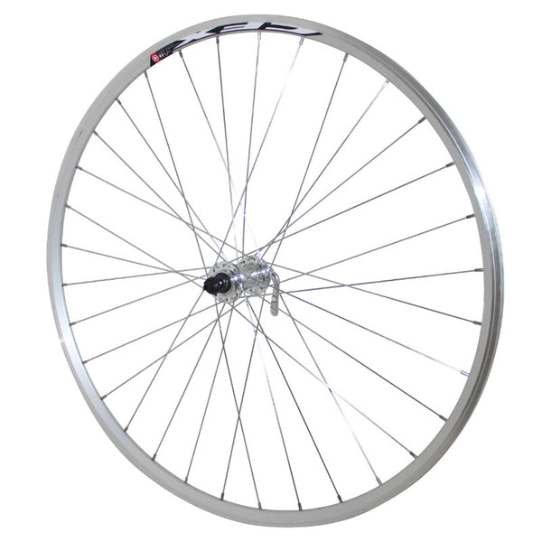 Roue Route Patin Blocage 700 Elan Cfx Argent Avant Moyeu Alu 32 Rayons Galva Jante 13C