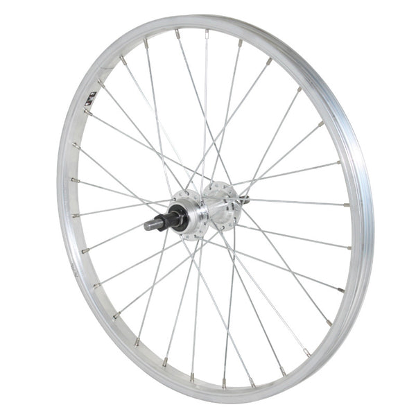 Roue VTT Patin 20" Alu Arrière Moyeu Alu Axe Plein Roue Libre 6-7V (Vendu Avec Écrou 10X100) Jante 21C 28 Rayons