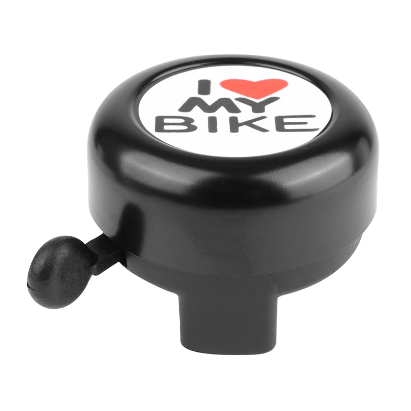 Sonnette Timbre P2R Alu Noir ''I Love My Bike'' 55 mm (Vendu A L'Unite)