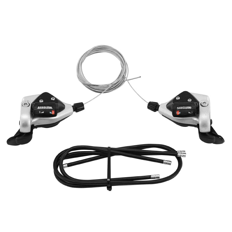 Manette VTT P2R Indexe Rapid Push-Pull 3 X 7V. (Paire) Compatible Shimano