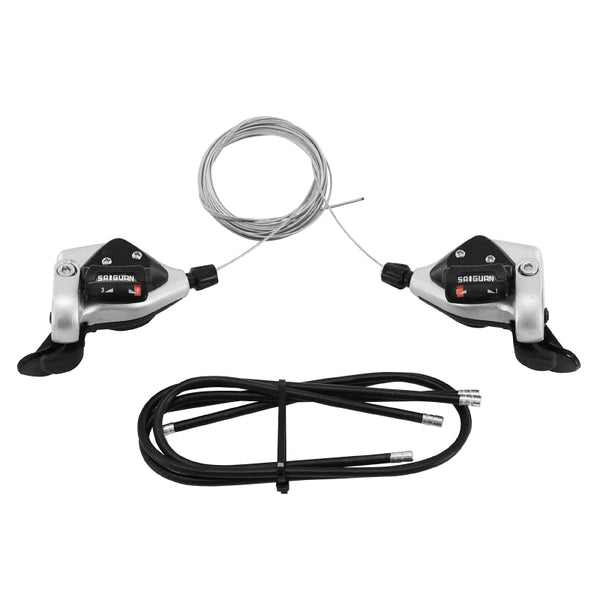 Manette VTT P2R Indexe Rapid Push-Pull 3 X 7V. (Paire) Compatible Shimano