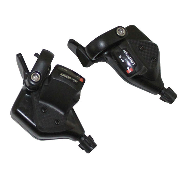 Manette VTT P2R Indexe Rapid Push-Pull 9V. Avec Poignées (Paire) Compatible Shimano
