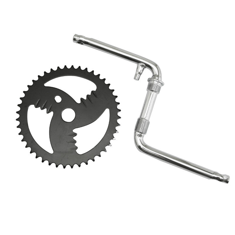 Pédalier BMX Fauber Manivelles Monobloc Plateau Acier 44D. Pour Pédale Filetage 1-2