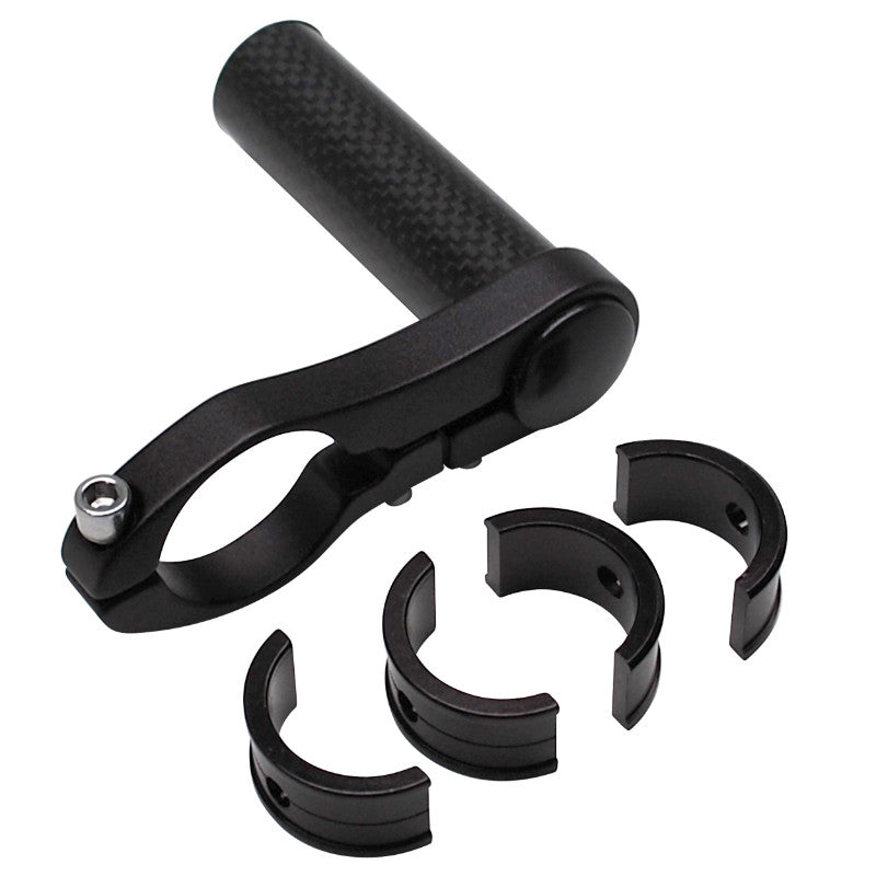 Support Compteur Et Éclairage Alu-Carbone Fixation Cintre 25,8-31,8 mm (Largeur 70 mm Et Diamètre 25 mm)