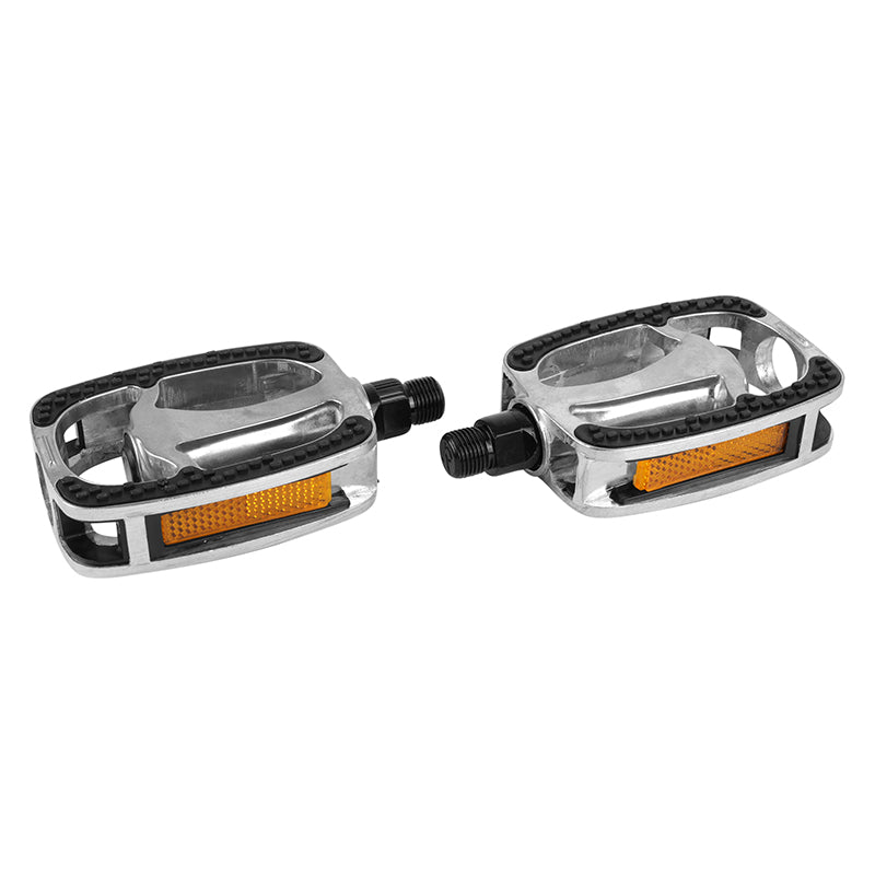 Pédale City Newton Alu 811 Argent 9-16" (Paire Sur Carte)