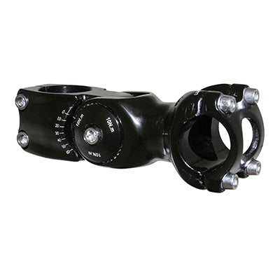 Potence VTT-VTC P2R Réglable Noir 25,4 L 90 mm Pour Pivot Fourche 1"'1-8