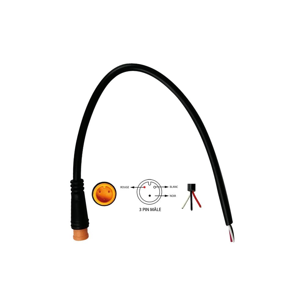 Connecteur étanche 3 pins Male - vue 2