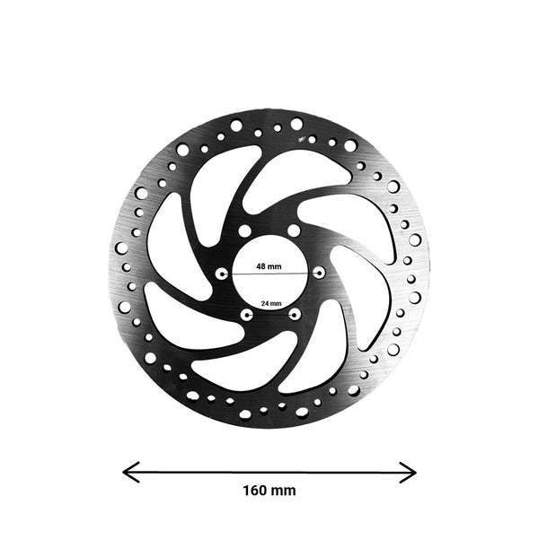 Disque de frein 160mm 2.8mm entraxe 48mm - Generic - Vélo Shop Obernai