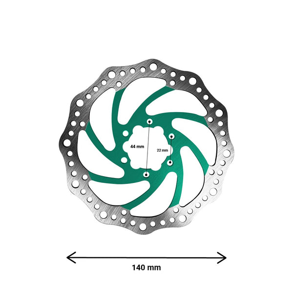 Disque de frein R6 140mm entraxe 44mm (3 couleurs) - Generic - Vélo Shop Obernai