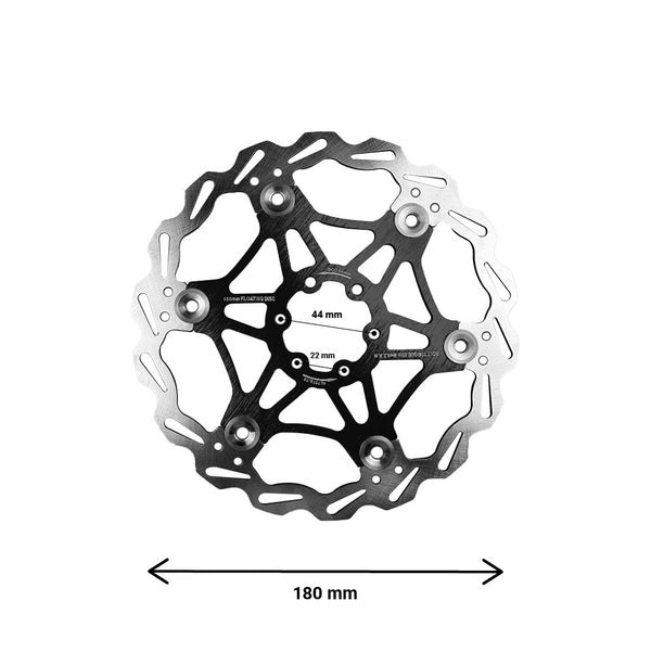 Disque de frein flottant 180mm entraxe 44mm (2 couleurs) - Generic - Vélo Shop Obernai