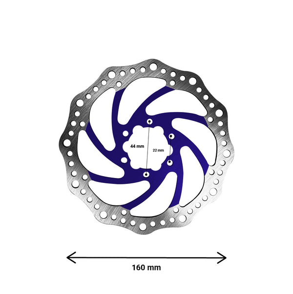 Disque de frein R6 160mm entraxe 44m (3 couleurs) - Generic - Vélo Shop Obernai