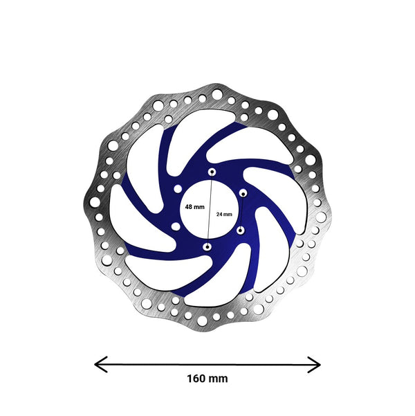 Disque de frein R6 160mm entraxe 48mm (3 couleurs) - Generic - Vélo Shop Obernai