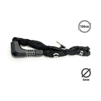 Antivol chaine Diam 6 Long 1M code + clés - vue 4