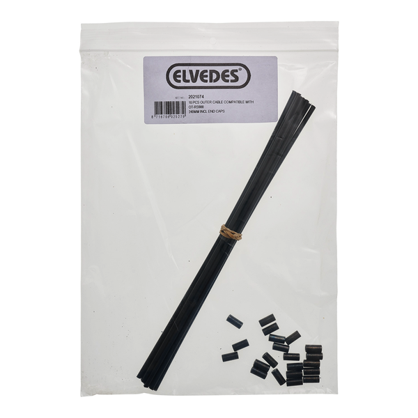10 x Elvedes Shift Outer câble Black 240mm incl. embouts compatible with Shimano Super