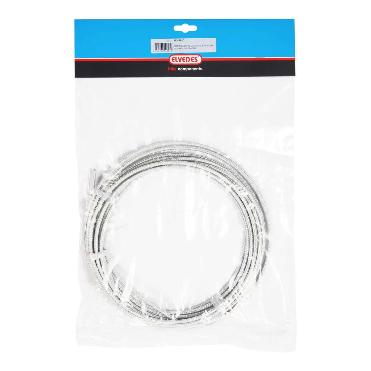 10m gaine de frein Silver tressée Elvedes avec liner Ø5,0mm