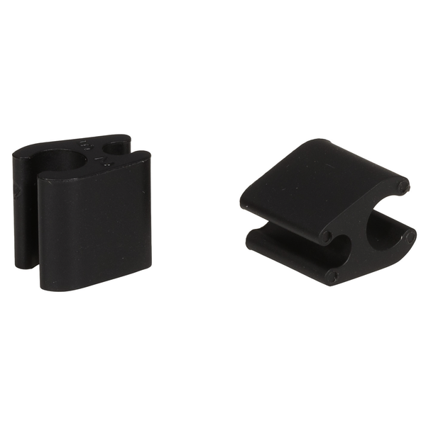 10x câble clips duo black 4,1mm / 4,1mm plastic Elvedes