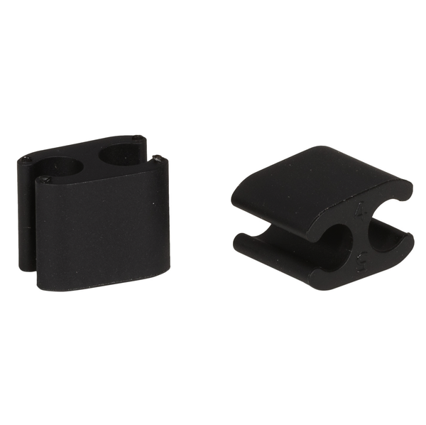 10x câble clips duo black 5,0mm / 5,0mm plastic Elvedes