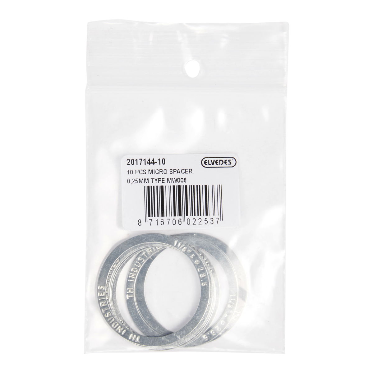 10x micro spacer 0,25mm Elvedes MV006