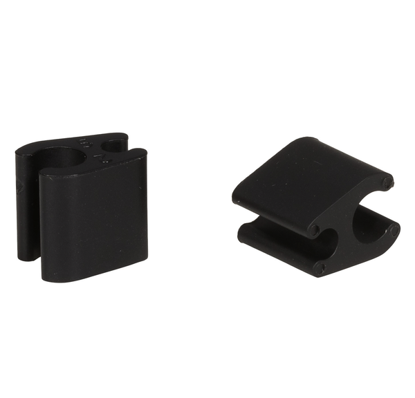 50 clips câble duo black 4,1mm / 4,1mm plastic Elvedes