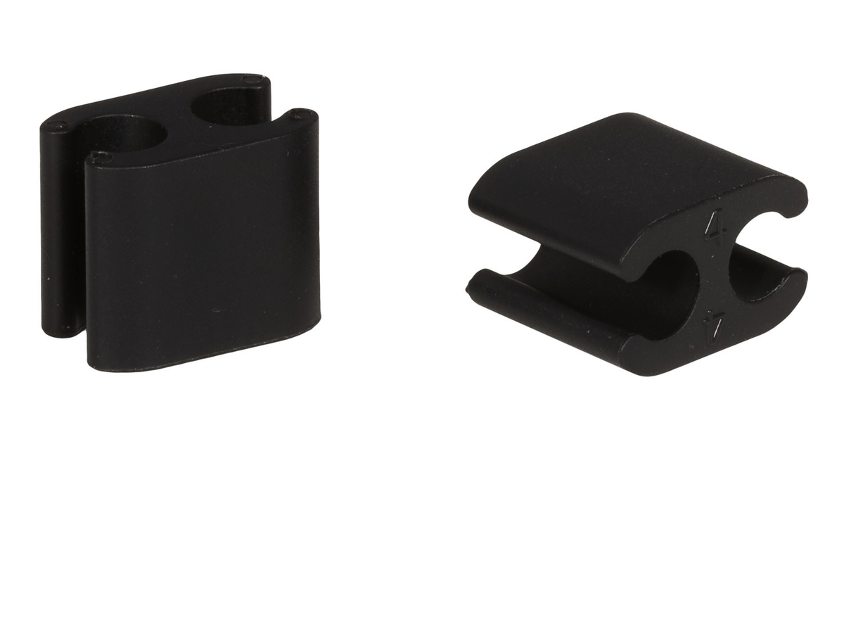 50x Clips câble duo black 5,0mm / 4,1mm plastic Elvedes