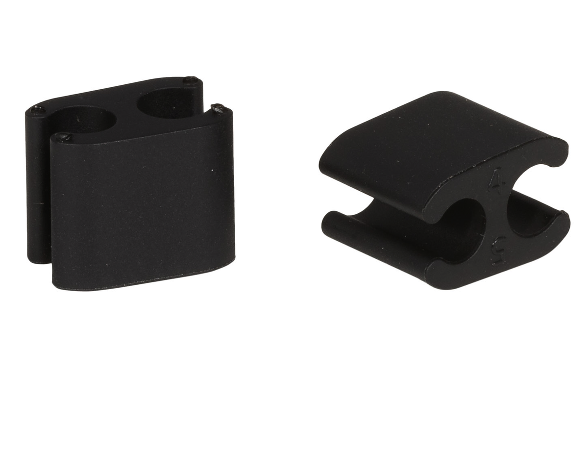 50x Clips câble duo black 5,0mm / 5,0mm plastic Elvedes