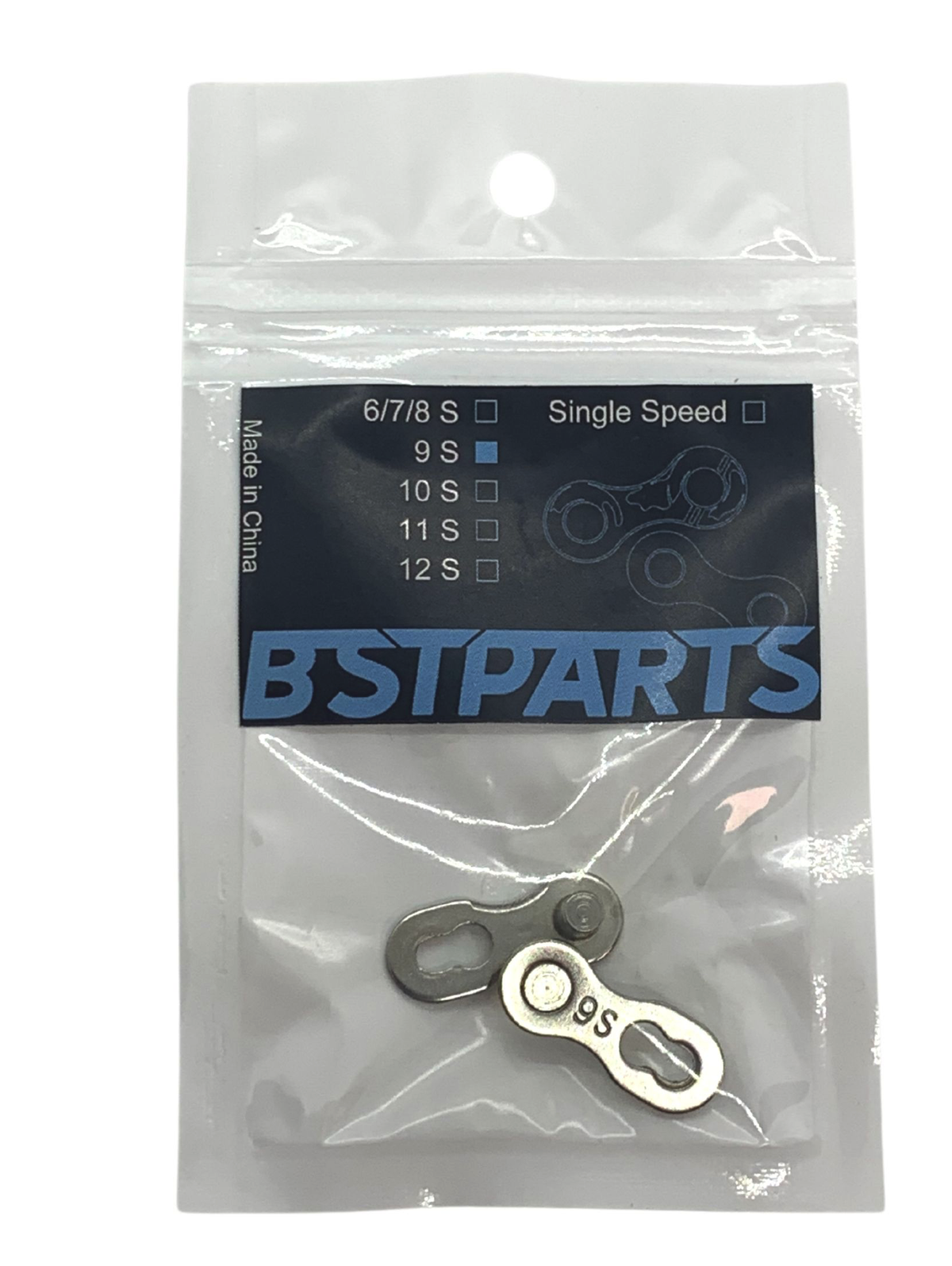 Attache rapide BST Parts SP9, 9 vitesses, argent