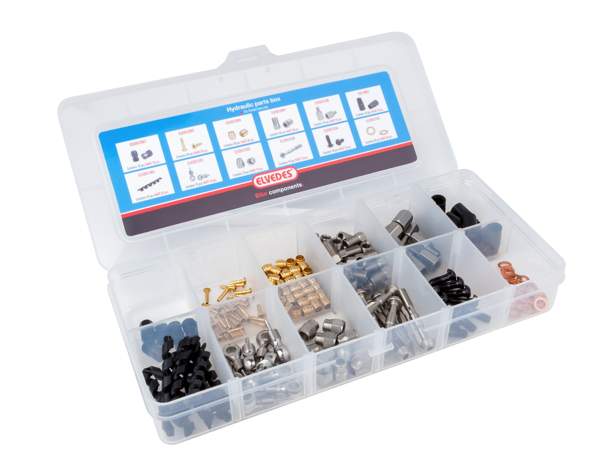Boite d'assortiment Hydro Parts pour durite hydro Elvedes.