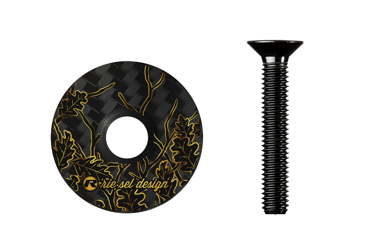 Bouchon de direction Riesel Design STEM:CAP oak leaves