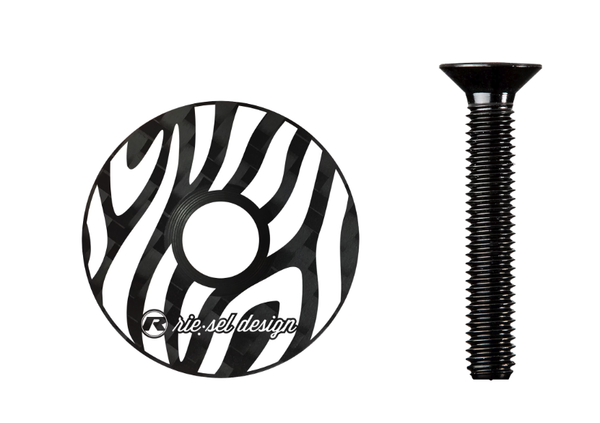 Bouchon de direction Riesel Design STEM:CAP zebra