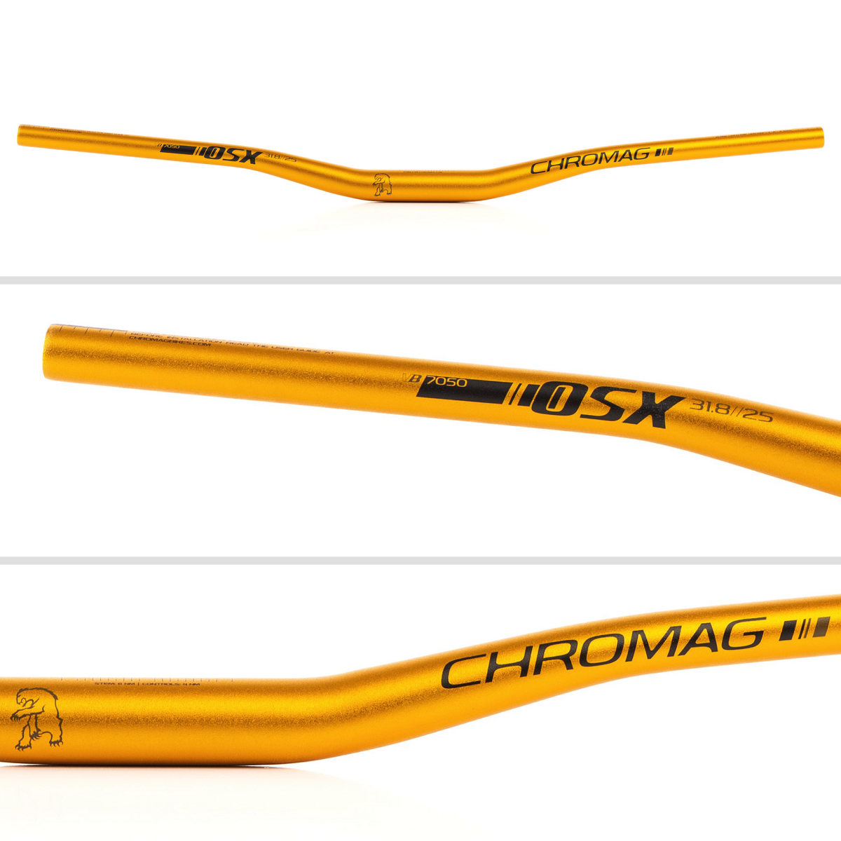 Cintre Chromag OSX Ø31.8mm, 25mm rise 800mm, gold