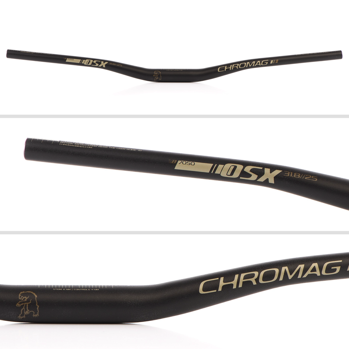 Cintre Chromag OSX Ø31.8mm, 25mm rise 800mm, noir