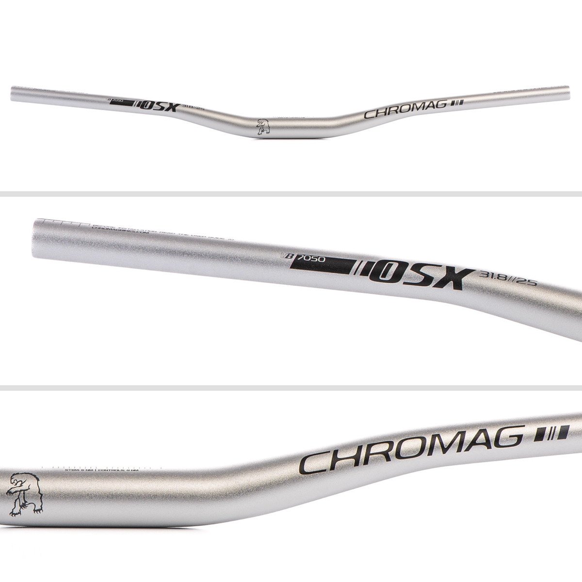 Cintre Chromag OSX Ø31.8mm, 25mm rise 800mm, silver