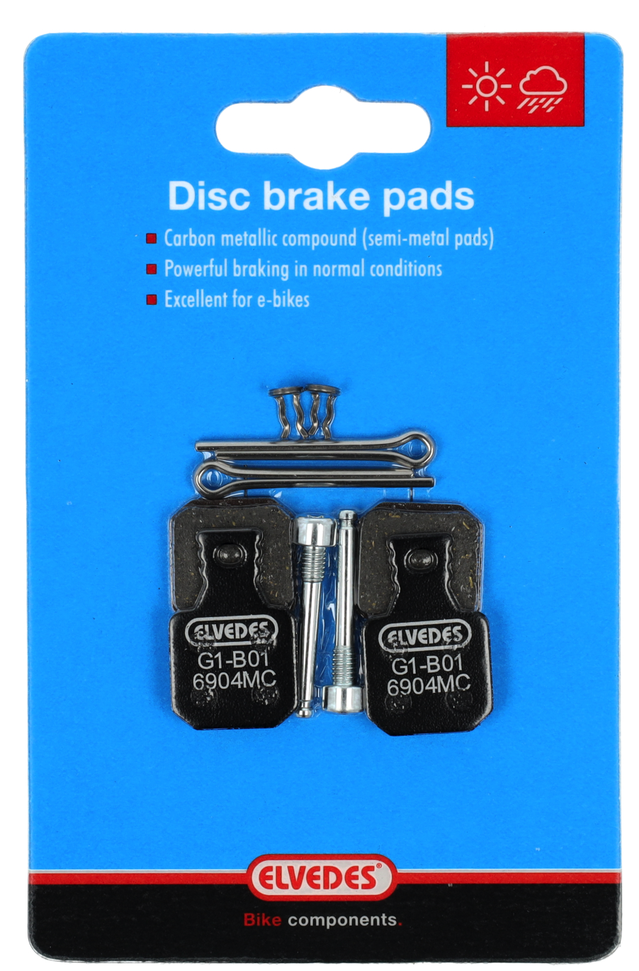 Deux paires de plaquettes de frein Elvedes Metal/carbon pour Magura MT 5/7