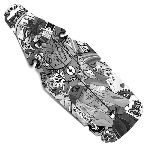 Garde-boue arrière Riesel Design RIT:ZE L stickerbomb eyecatcher ultra black