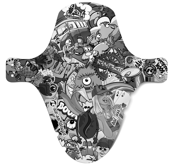 Garde-boue avant Riesel Design KOL:OSS stickerbomb eyecatcher ultra black