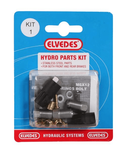 Hydro Elvedes Parts kit 1: M8 + M8 Stainless Steel Parts pour Front et Rear Brakes pour