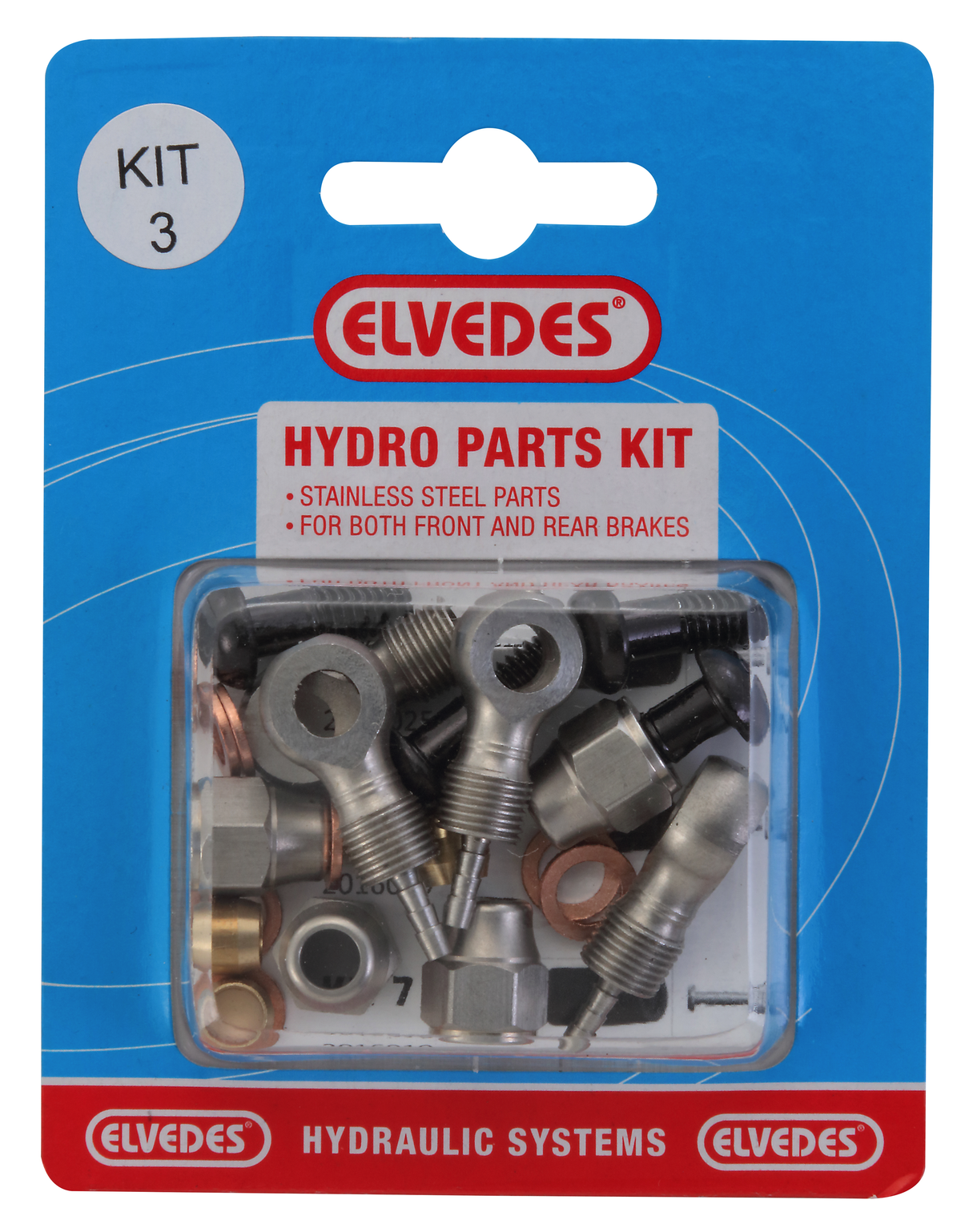 Hydro Elvedes Parts kit 3: Banjo + Banjo Stainless Steel Parts pour Front et Rear Brakes