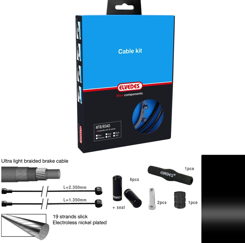 Kit complet freins Elvedes Pro-Line étanche dia. 5.0mm