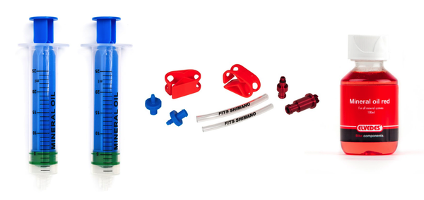 Kit de purge Elvedes pour Shimano complet (1x 2020095 + 1x 2018040 + 1x 2016005)