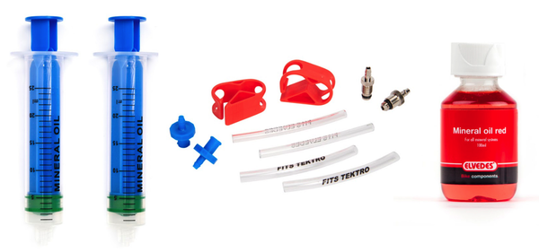 Kit de purge Elvedes Tektro/trp complet (1x 2018044 + 1x 2018040 + 1x 2016005)