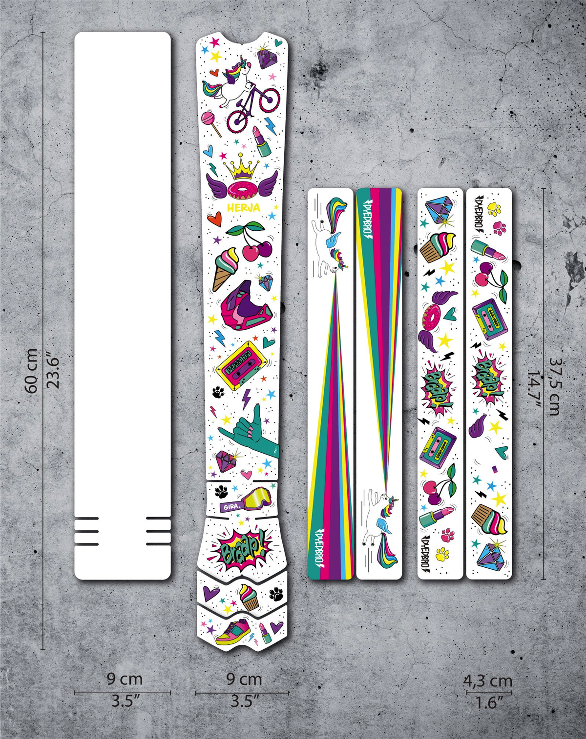 Kit film de protection cadre DYEDBRO NEO Unicorn Glitter