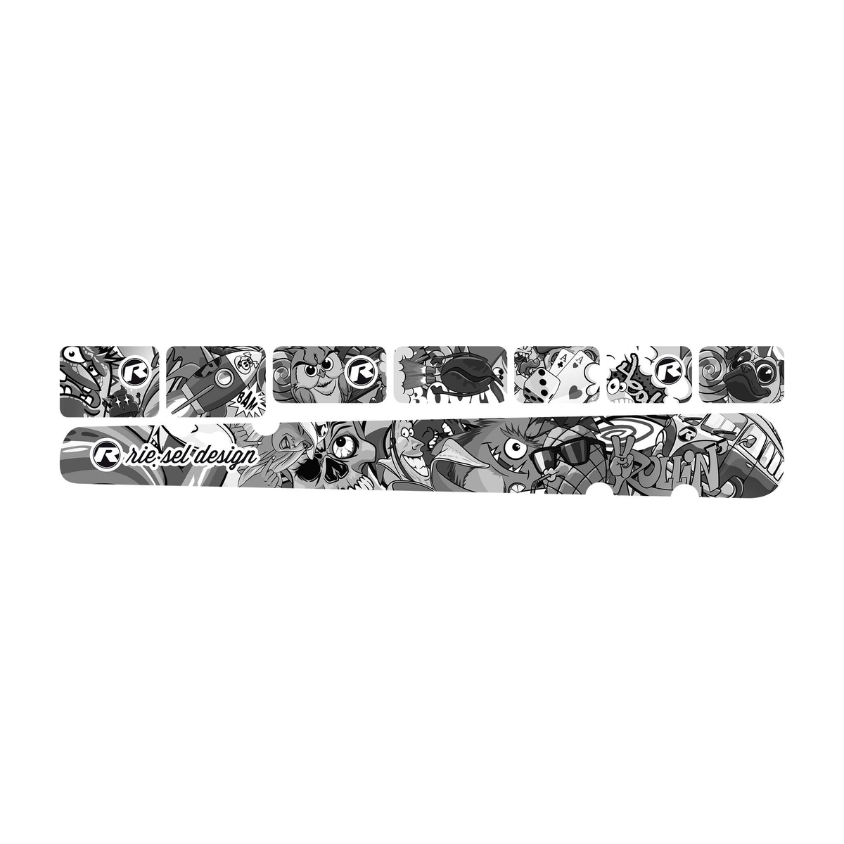 Kit film de protection Riesel Design CHAIN:GUARD bases stickerbomb eyecatcher ultra black