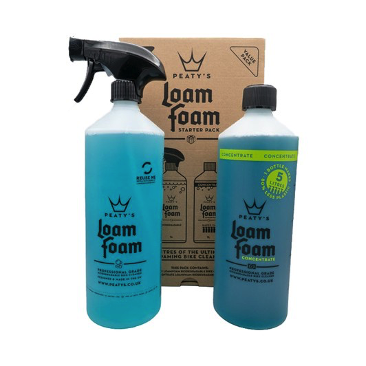 Kit nettoyant Peaty's Loam Foam : Loam Foam 1L, Loam Foam concentré 1L
