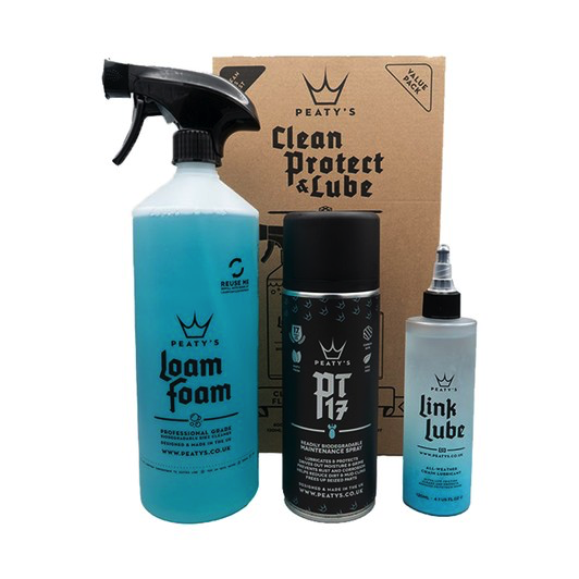 Kit Peaty's Clean Protect Lube : Loam Foam 1L, Spray PT17, Link Lube