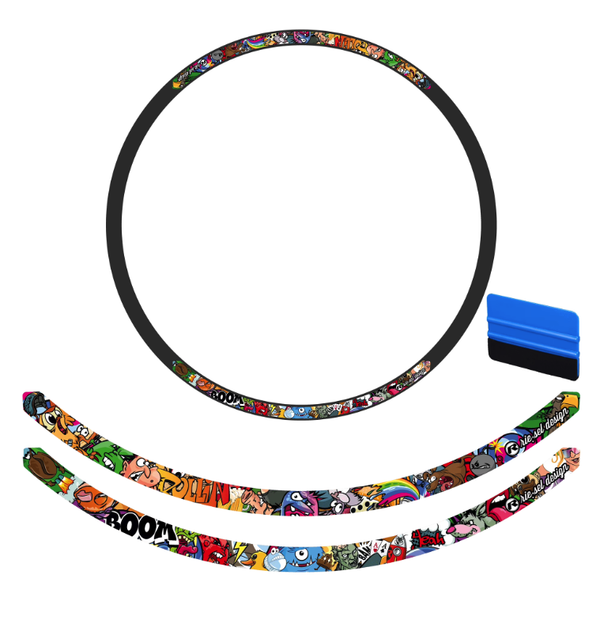 Kit stickers jantes stickerbomb 25 mm Riesel Design