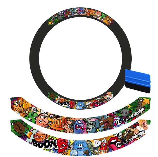 Kit stickers jantes stickerbomb 60 mm Riesel Design