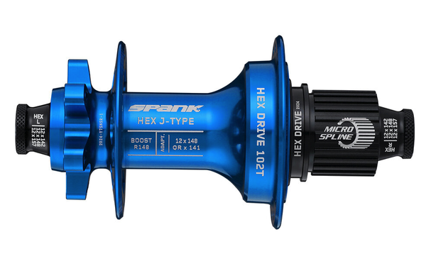 Moyeu arrière Spank HEX J-Type Boost R148 MS, 102T, 32 trous